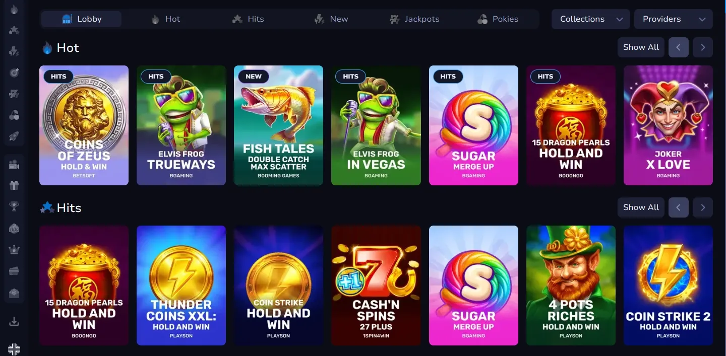 7Bit Casino game lobby screenshot