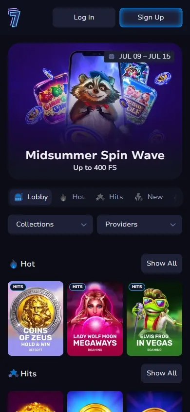 7Bit Casino mobile screenshot