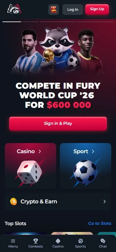 BetFury Casino mobile screenshot