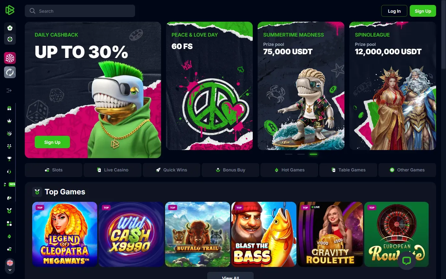 Bets.io homepage screenshot