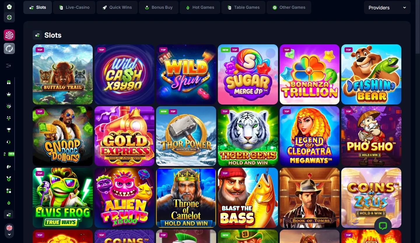Bets.io game lobby screenshot