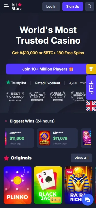 BitStarz mobile screenshot