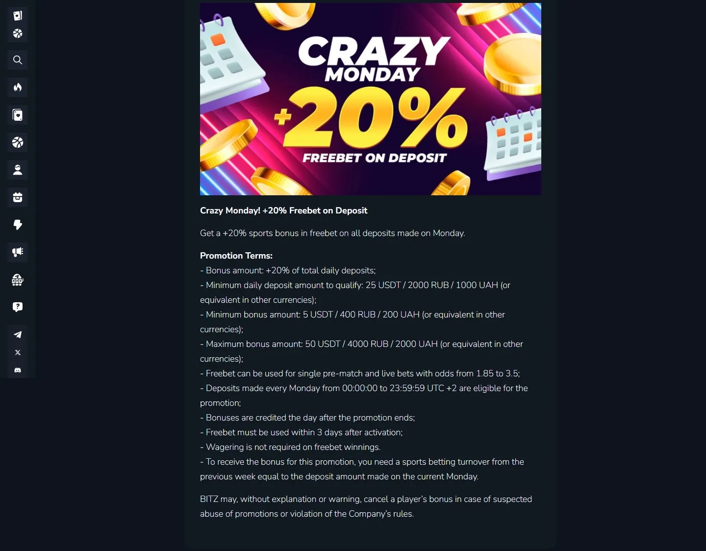 Bitz.io promotions screenshot
