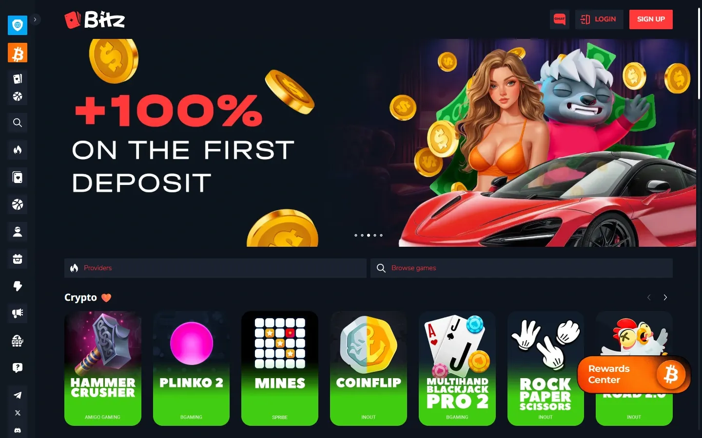 Bitz.io homepage screenshot