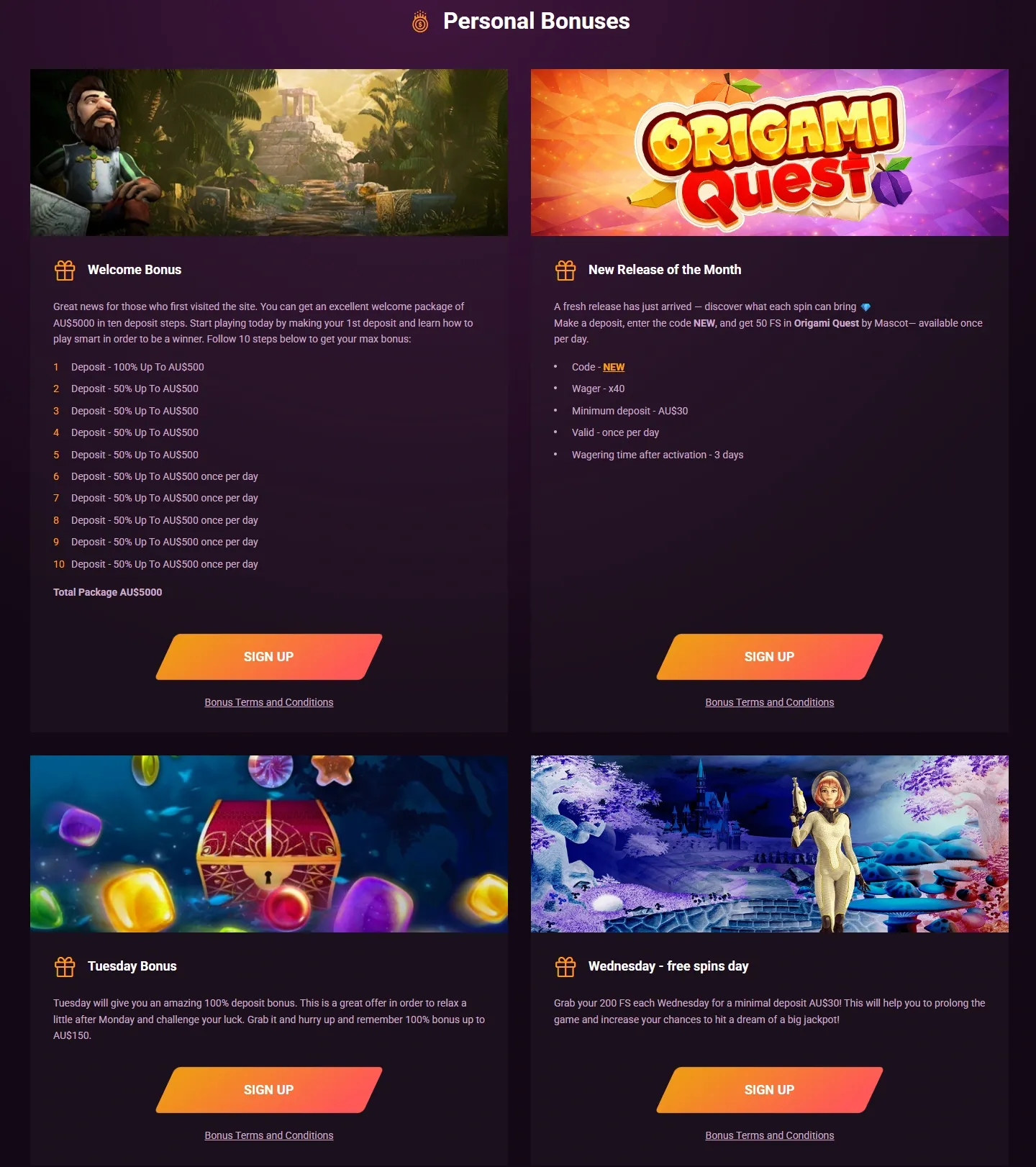 Casinonic promotions screenshot