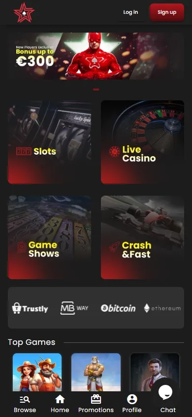 CasinoStars mobile screenshot