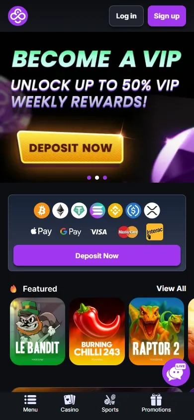 CoinCasino mobile screenshot