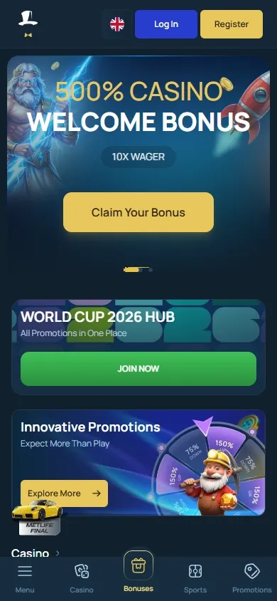 FortuneJack mobile screenshot