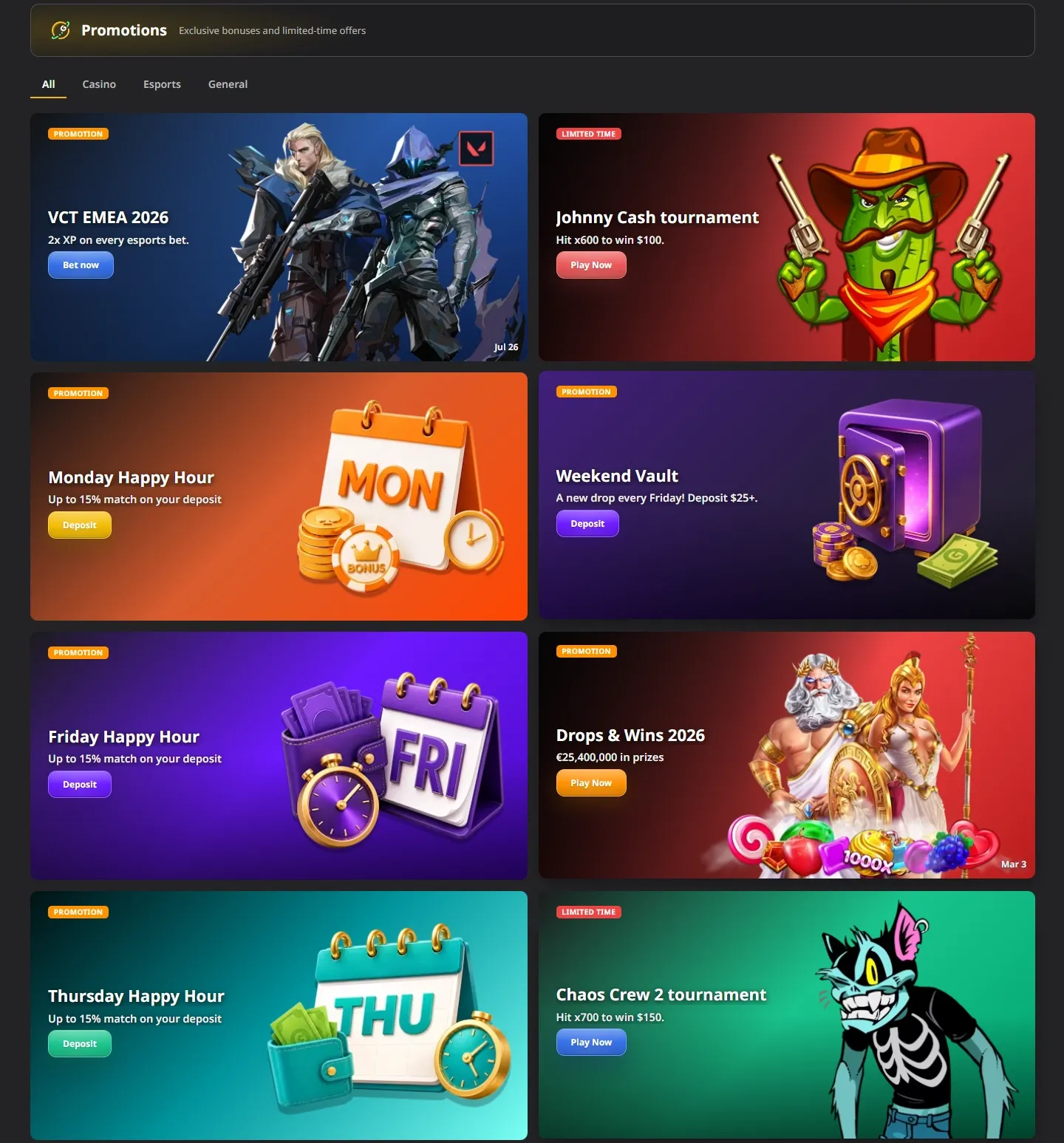 GameGram Casino promotions screenshot