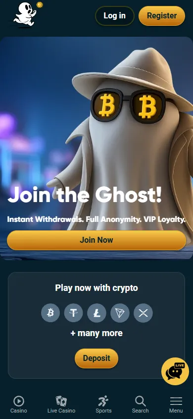 Ghostino Casino mobile screenshot