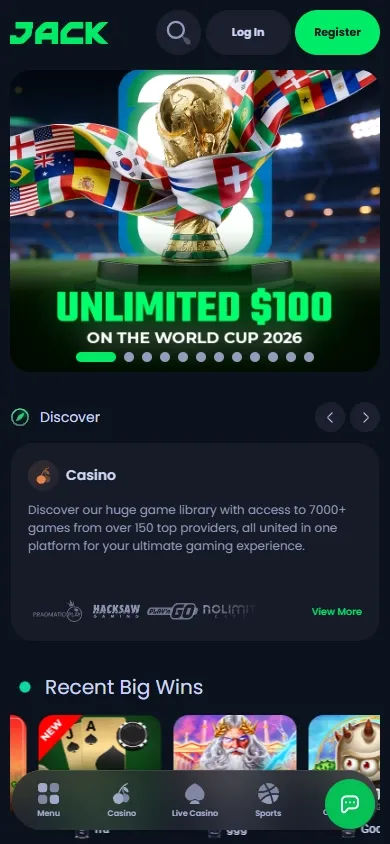 Jackbit Casino mobile screenshot