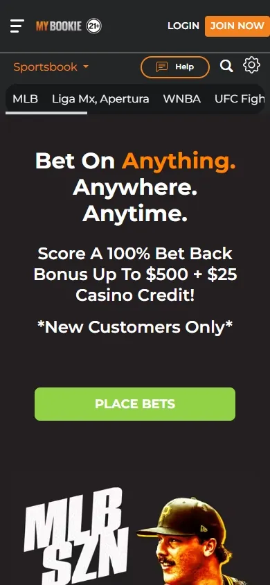 MyBookie Casino mobile screenshot