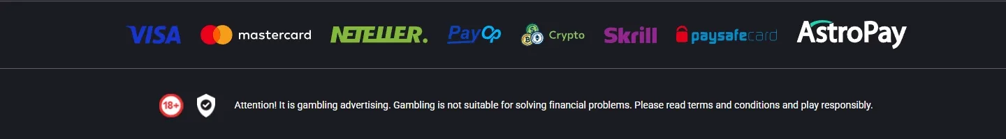 MyStake Casino payment methods screenshot