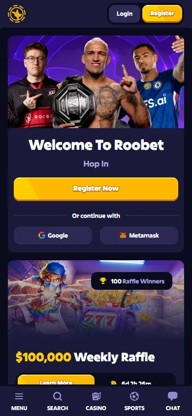 Roobet Casino mobile screenshot