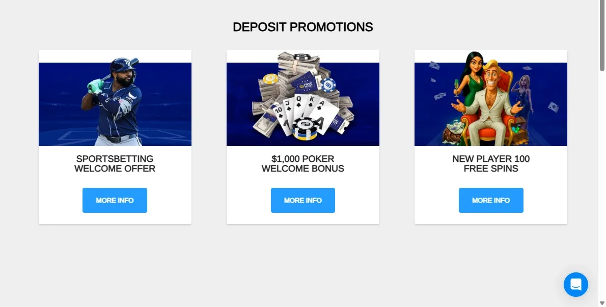 SportsBetting.ag promotions screenshot