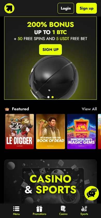 Telbet Casino mobile screenshot