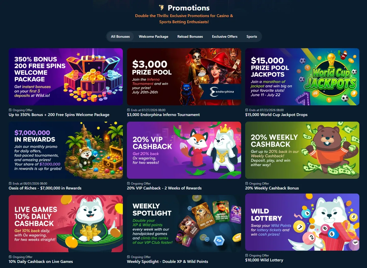 Wild.io promotions screenshot